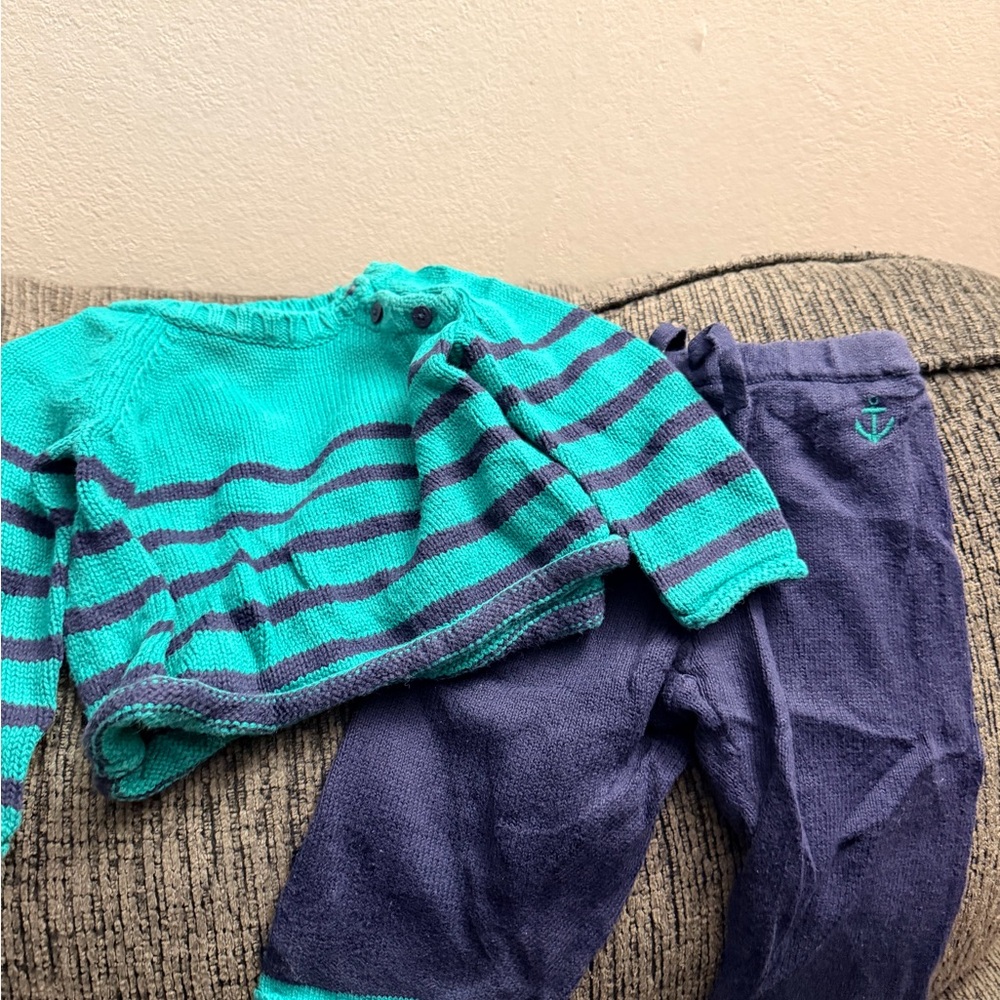 Janie and Jack Turquoise Baby Sweater